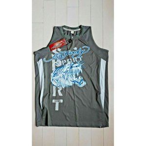 Ed Hardy Boy's Top Lion Sport Tank Army Green  ( Small )